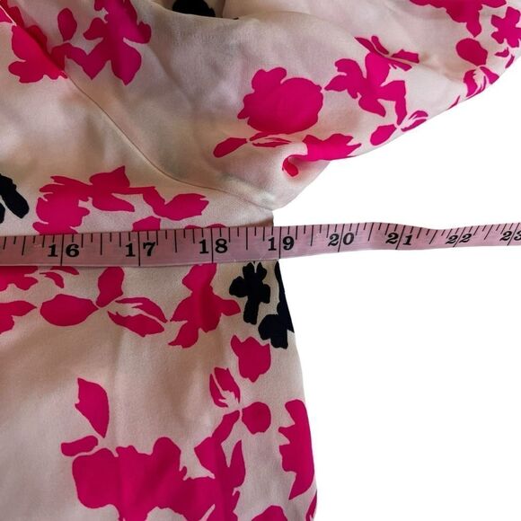 Tanya Taylor 100% Silk Print Long Sleeve Flowy Blouse Size 8 - Picture 5 of 8